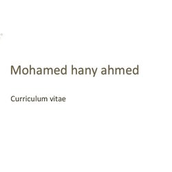 my c.v