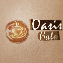 Oasis Cafe Restaurant logo concept