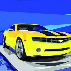 car digital painting
