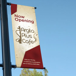 Argila Plus Cafe logo design and identity
