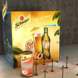 Schweppes gold peach summer lounge