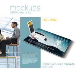 Free USB Business card mockups for personal use