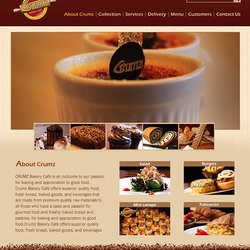 Crumz bakery web design
