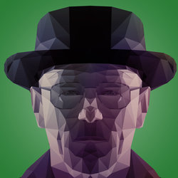 The One Who Knocks- polygon portrait