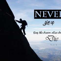 Never give up 