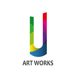 A logo for U Art works