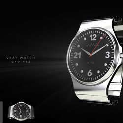 Hand watch in 3D