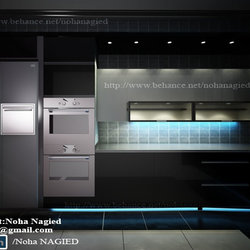 black gray kitchen