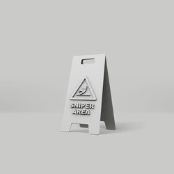 3D Sniper Area Sign