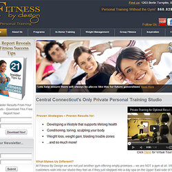 Fitness By Design: Berlin, CT Personal Training