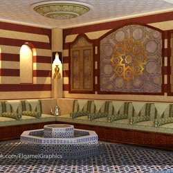 تصميم مجلس رجال على الطراز الدمشقى
