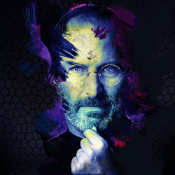 Watercolor Effect Photoshop Tutorial steve jobs