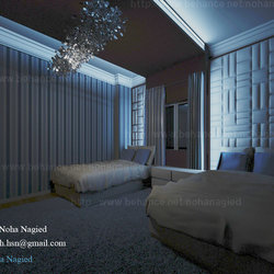 blue bed room