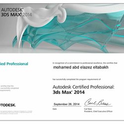 Autodesk Certified Professional in 3DS Max 2014 and 2015