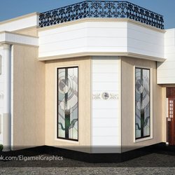 1 - تصميم واجهه منزل سعودى
