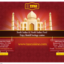 Responsive Website for Indian cuisine 