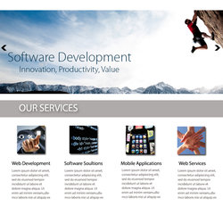 Home page design for an IT company
