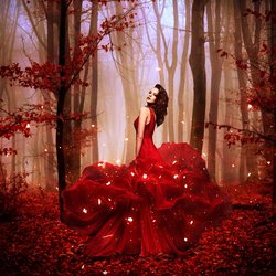 red fashion girl