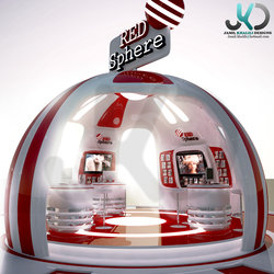 Red Sphere Exhibition booth - 3d Visualizer (freelancer) - UAE,Dubai.