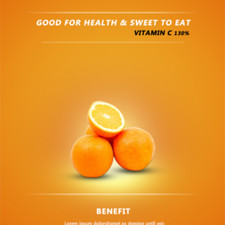 Fresh Orange Poster