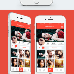 InstaFlat IOS 8 Mobile App UI Design