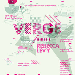 MFA Dance Verge Performance Poster and Booklet