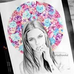 Flowers Mixed Media artwork