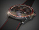 Macro Black and red watch