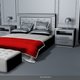 Bedroom without raw materials