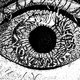 hand rendered drawn eye