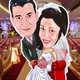 wedding caricature digital drawing faces 