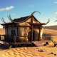 Japanese house in the desert