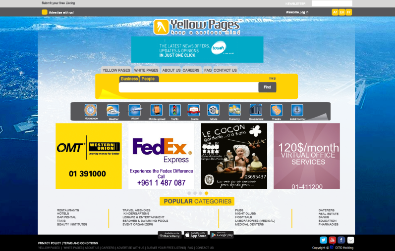 Yellow page site By Mery Zakkak 5251_mery Tasmeem ME