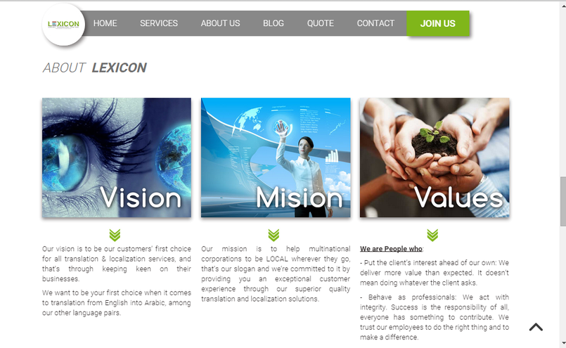 Lexicon one page concept -responsive - Translation and Localization من ...