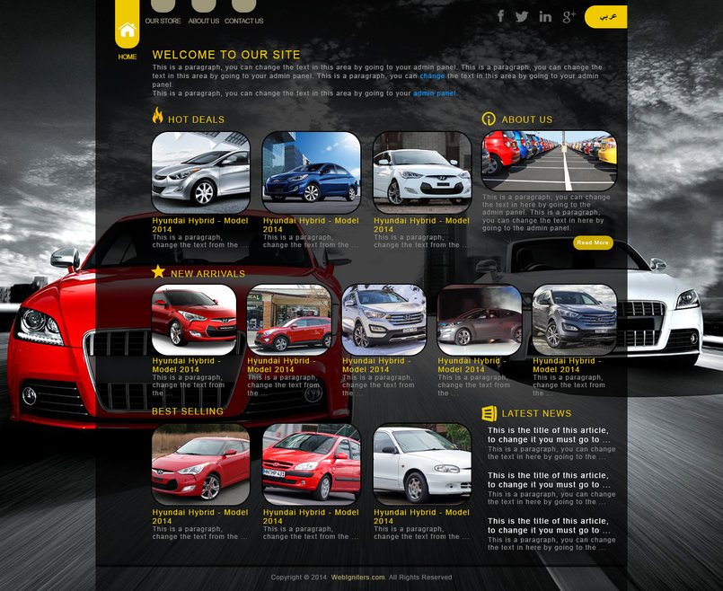 Cars site Designs By Ibrahim Saleh isale7 Tasmeem ME