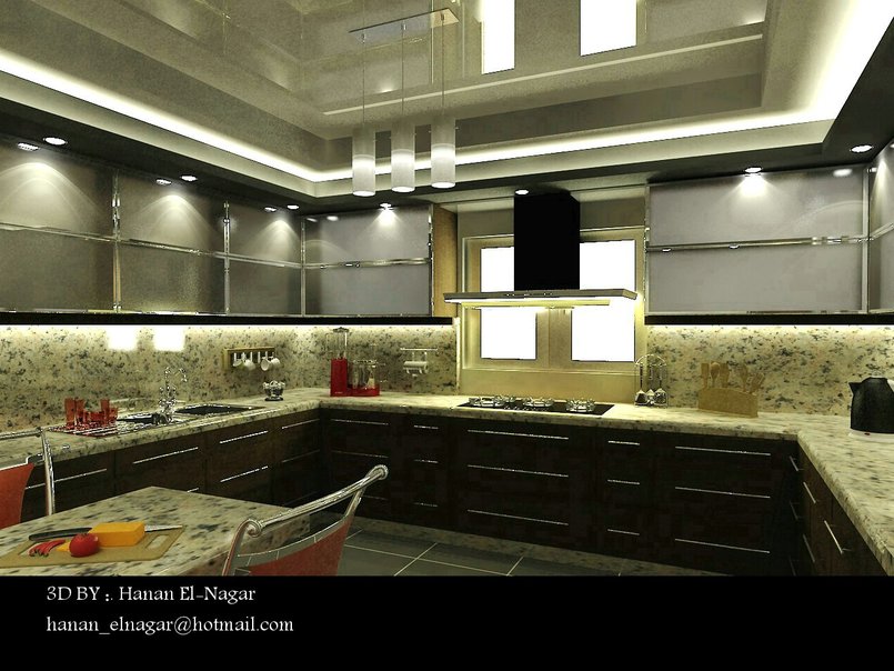 مطابخ ثرى دى من تصميم Hanan ElNagar hananelnagar125628