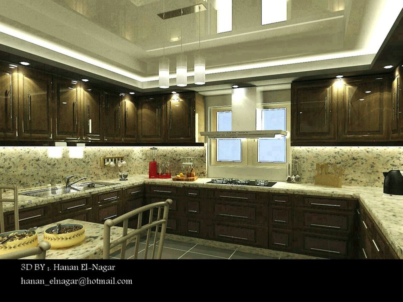 مطابخ ثرى دى من تصميم Hanan ElNagar hananelnagar125628