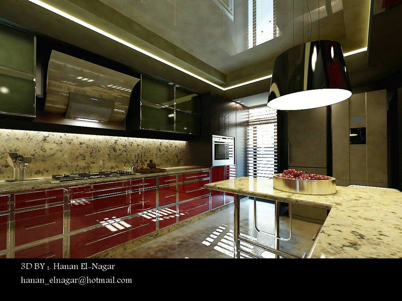 مطابخ ثرى دى من تصميم Hanan ElNagar hananelnagar125628