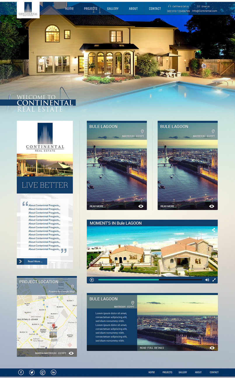Continental Real Estate site من تصميم Abdelrahman Abushadi 137701