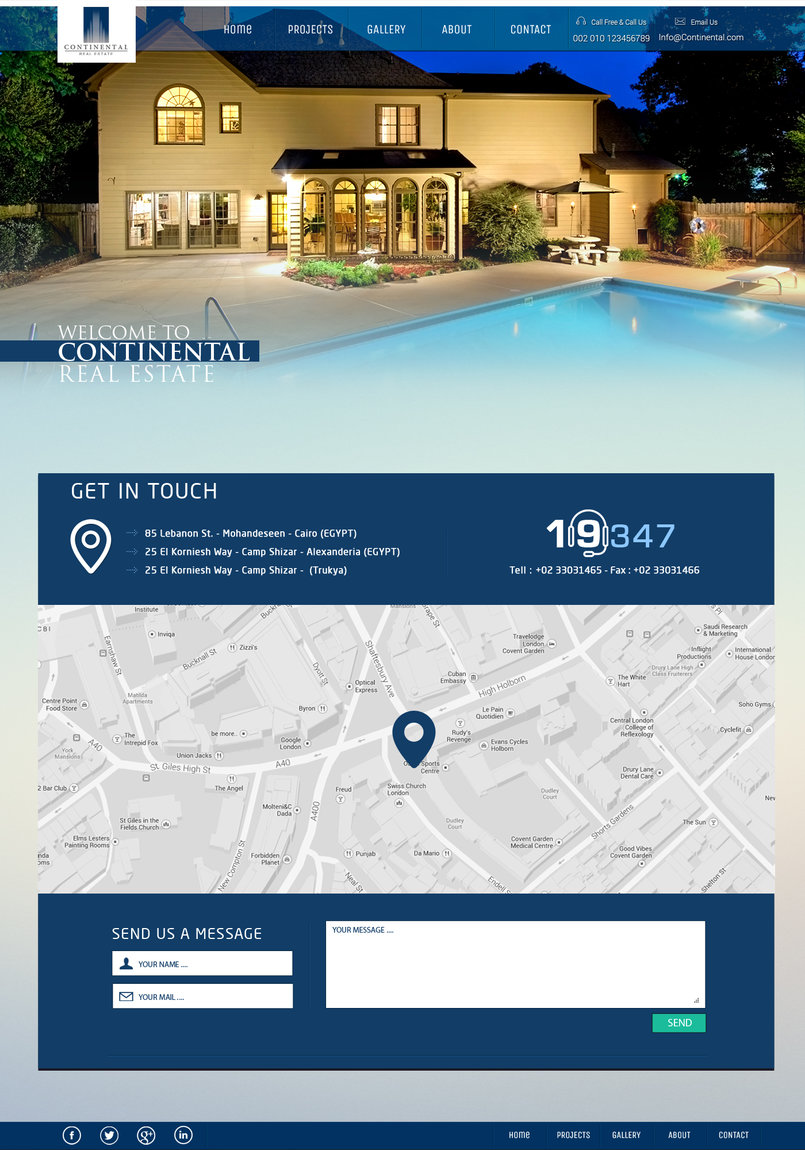 Continental Real Estate site من تصميم Abdelrahman Abushadi 137701