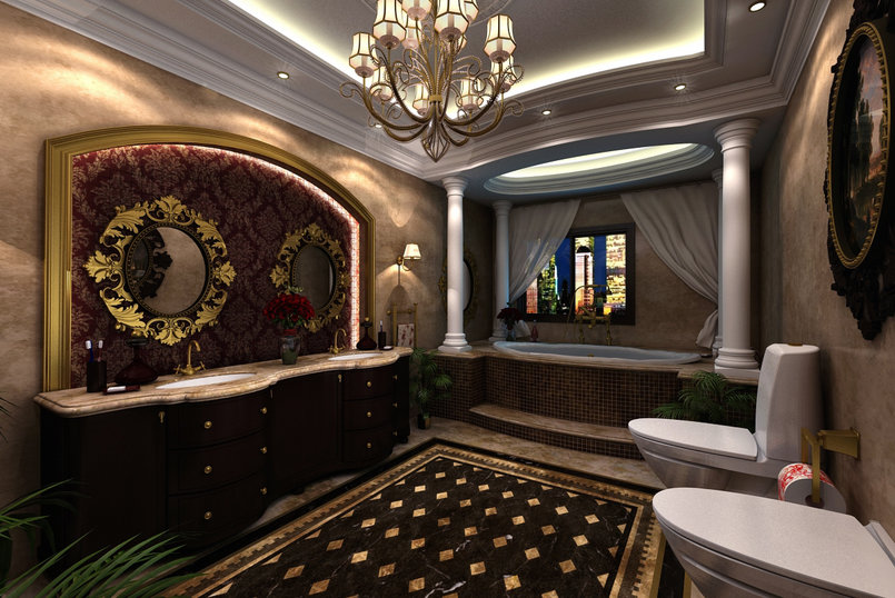 Luxurious Bathroom in Qatar من تصميم Noha Raafat 273476_noha