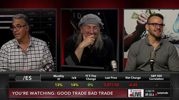 tastytrade LIVE - November 5, 2019 - Good Trade Bad Trade