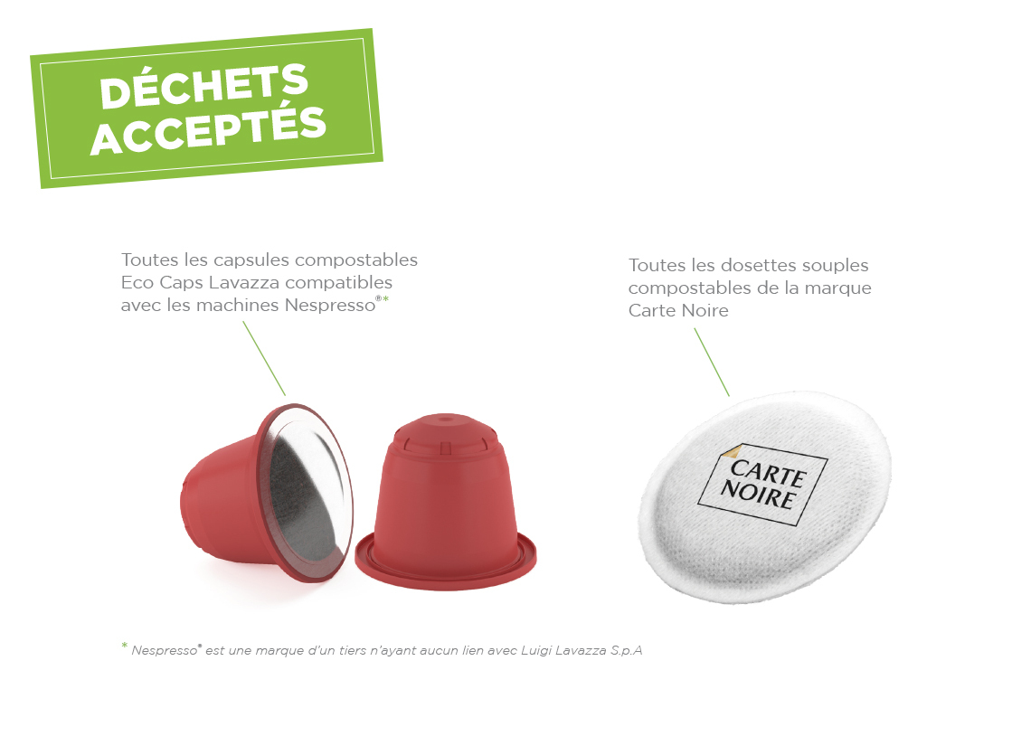 Programme de compostage des capsules Eco Caps Lavazza et des dosettes souples Carte Noire FAQ