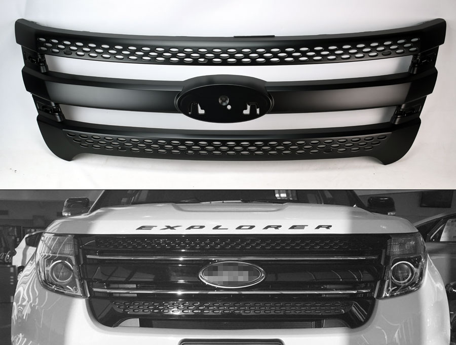 Black Horse 11 15 Ford Explorer Overlay Grille Trims Gloss Black Car Truck Exterior Parts Car Truck Parts