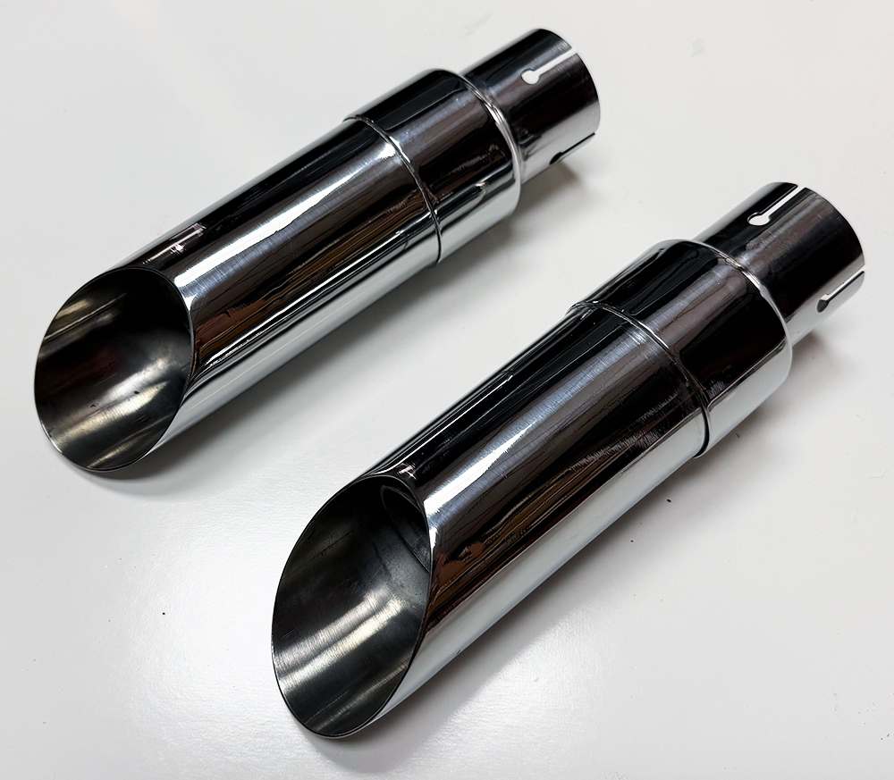 Shorty GP Exhaust Stainless Tips FOR Harley Davidson Road King 95