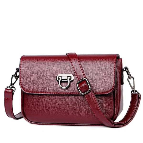 Fashion Leather Messenger Shoulder Small Square Bag - Image 2