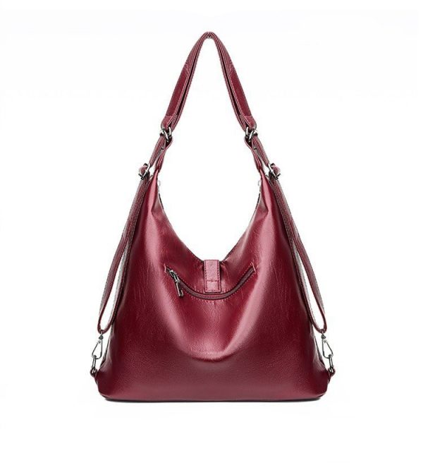 Fashion Casual Washable Soft Leather Shoulder Bag - Image 4