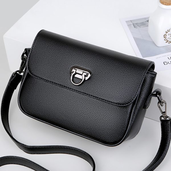 Fashion Leather Messenger Shoulder Small Square Bag - Image 5