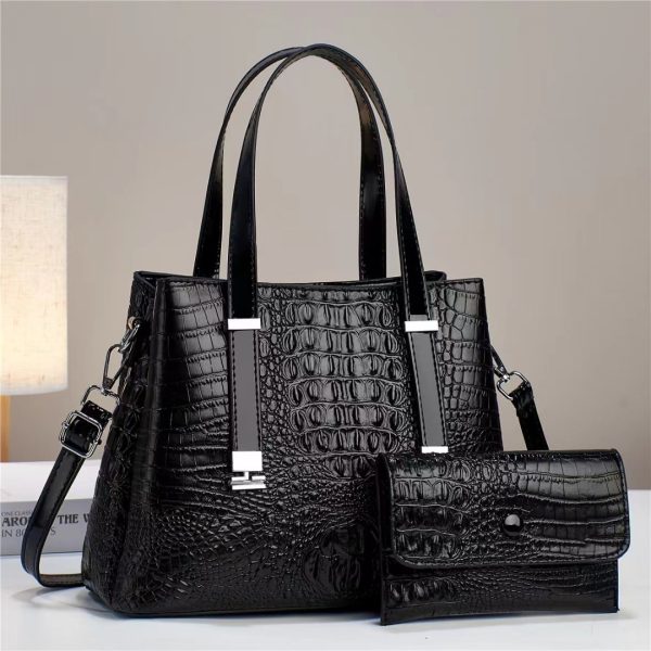 Women's Fashion Crocodile Pattern Large Capacity Combination Bags - Image 4