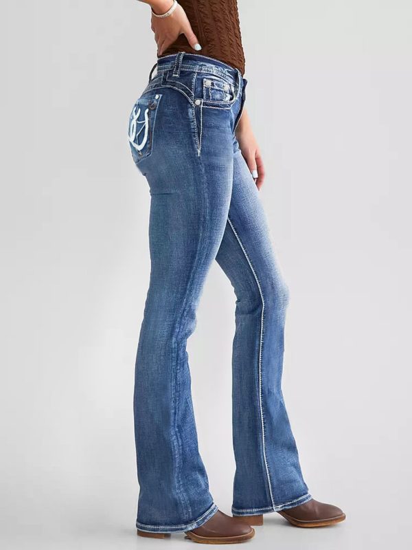 Women's Jeans Fashion Slim Embroidery - Image 4